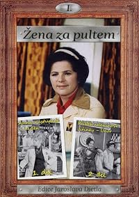 Zena za pultem poster