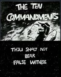 The Ten Commandments Number 8: Thou Shalt Not Bear False Witness poster