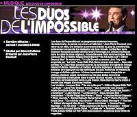 Les duos de l'impossible poster